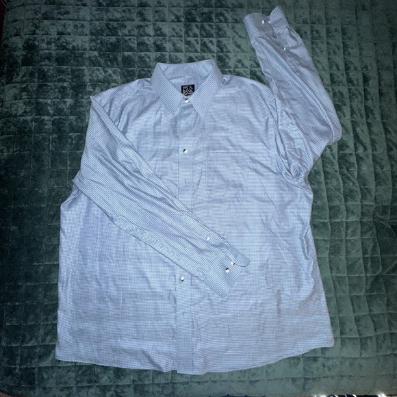 Jos. A. Bank Other - Jos A Bank Men's XXL Blue Checked Long Sleeve Shirt Travelers Collection